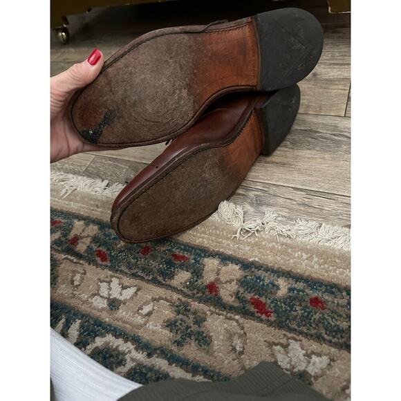 Allen Edmonds Dryden Brown Perforated Cap Toe Brogue Oxfords Dress Shoes Size 11 - Picture 9 of 11